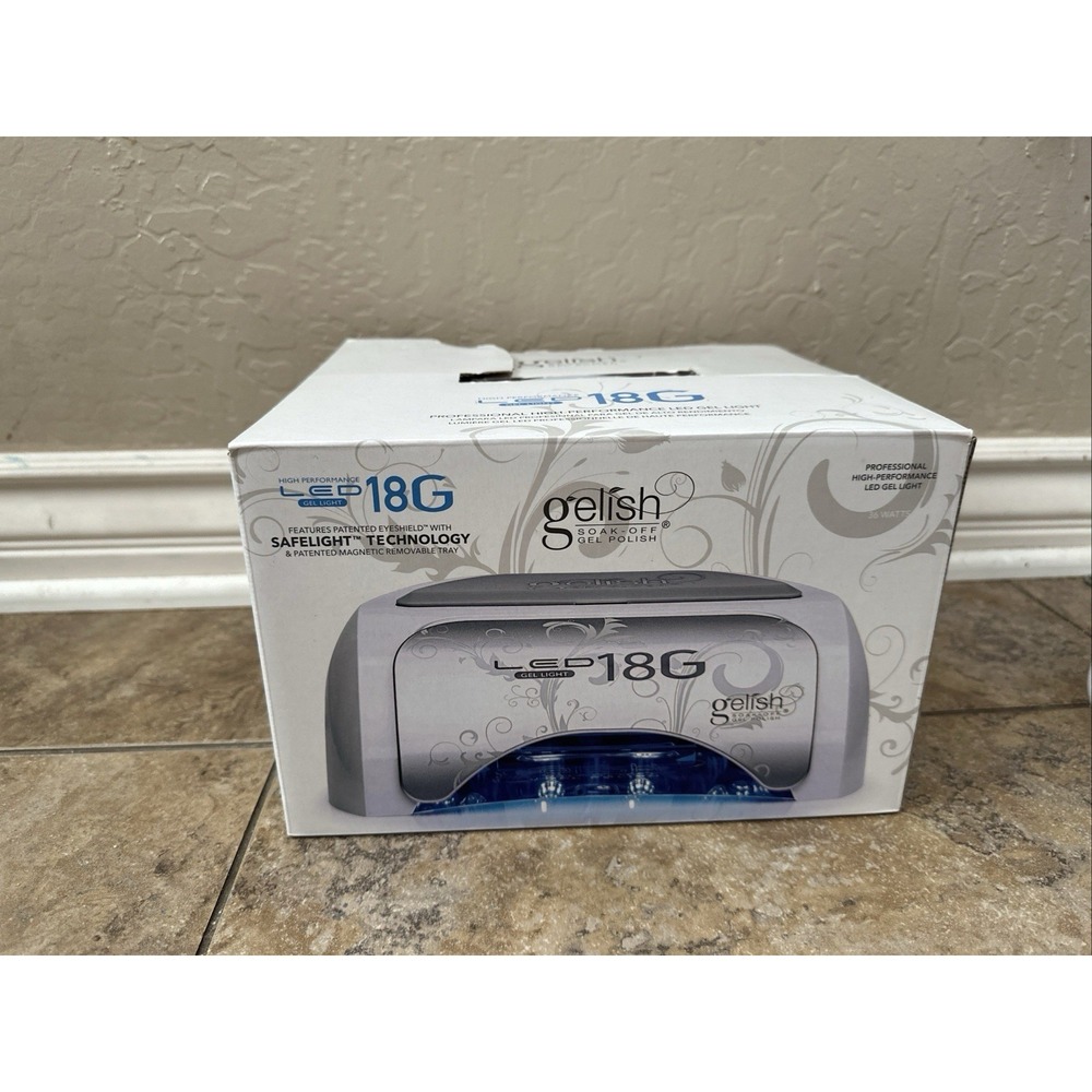 GELISH HARMONY 18G PLUS LED with COMFORT CURE US plug 110-240V Box Rip On Top